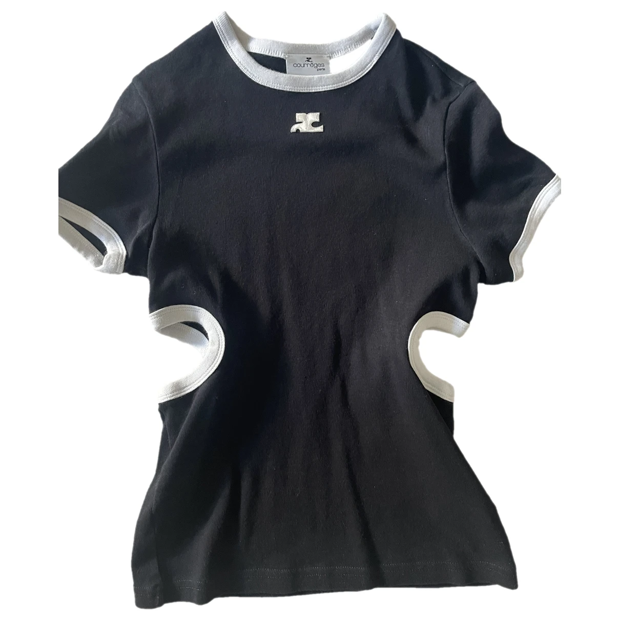 Pre-owned Courrèges T-shirt In Black