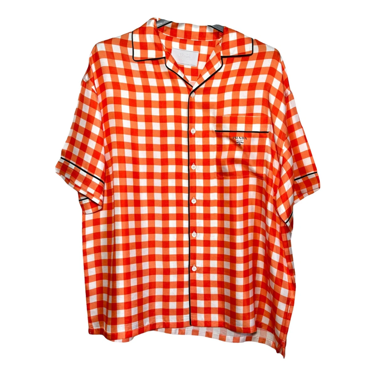 Pre-owned Prada Silk Shirt In Orange