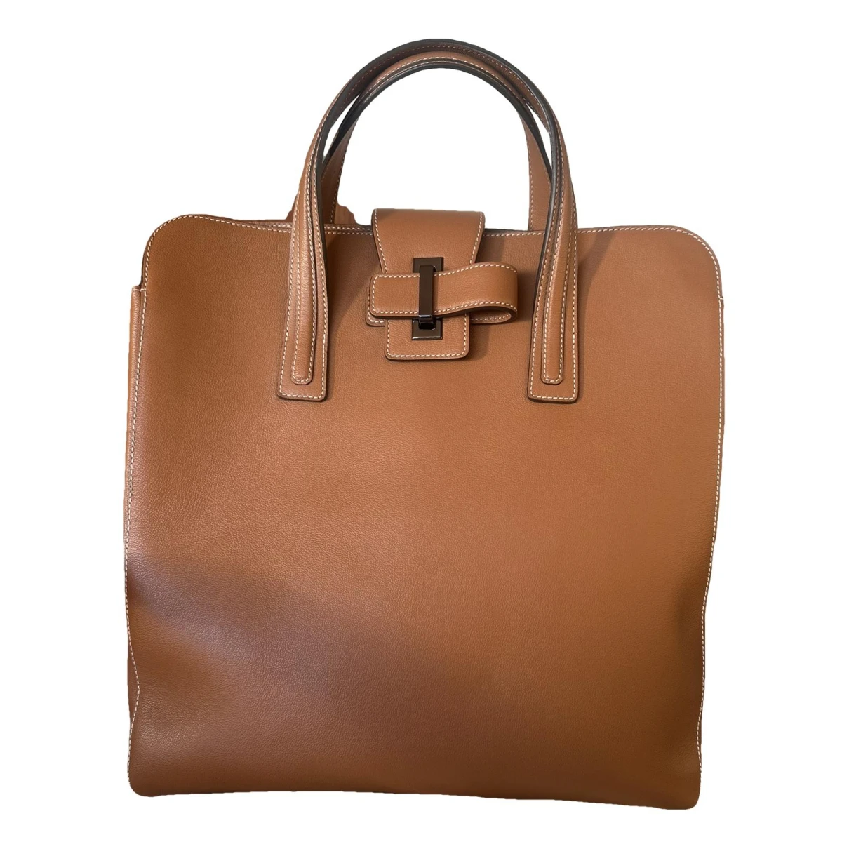 Pre-owned Delvaux Leather Weekend Bag In Brown