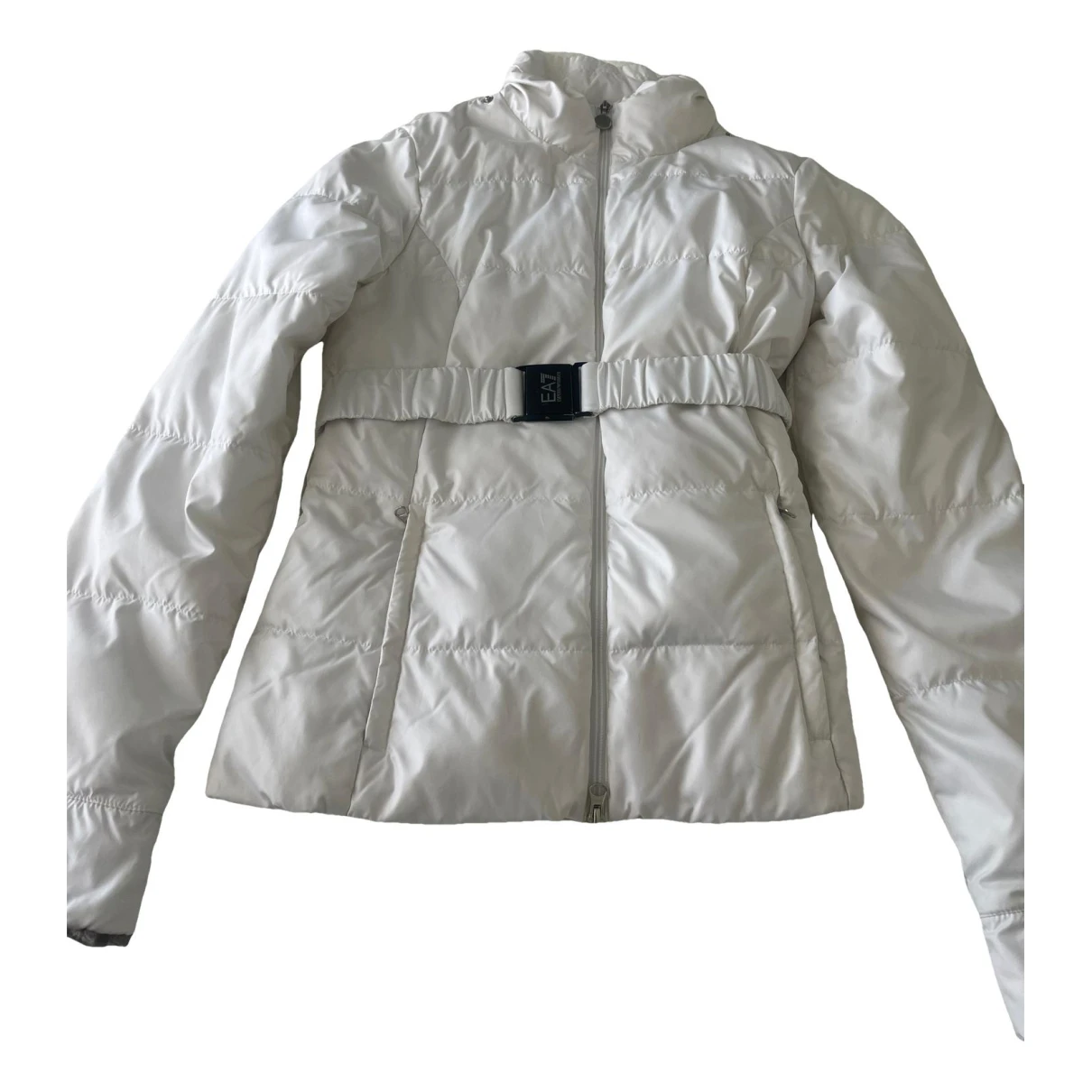Pre-owned Emporio Armani Biker Jacket In White