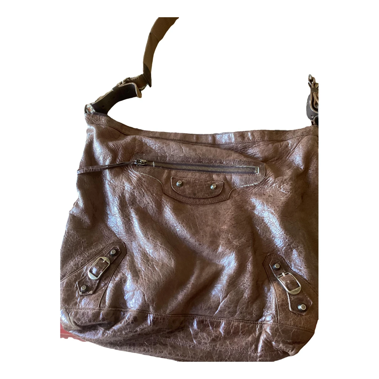 Pre-owned Balenciaga Leather Crossbody Bag In Brown