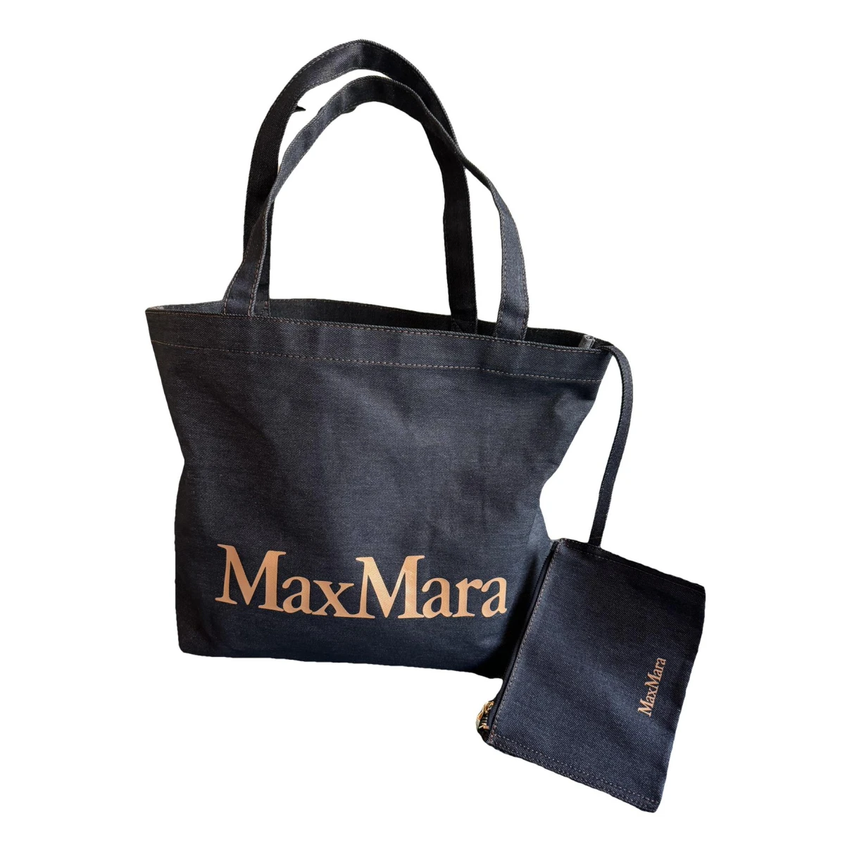 Pre-owned Max Mara Tote In Blue