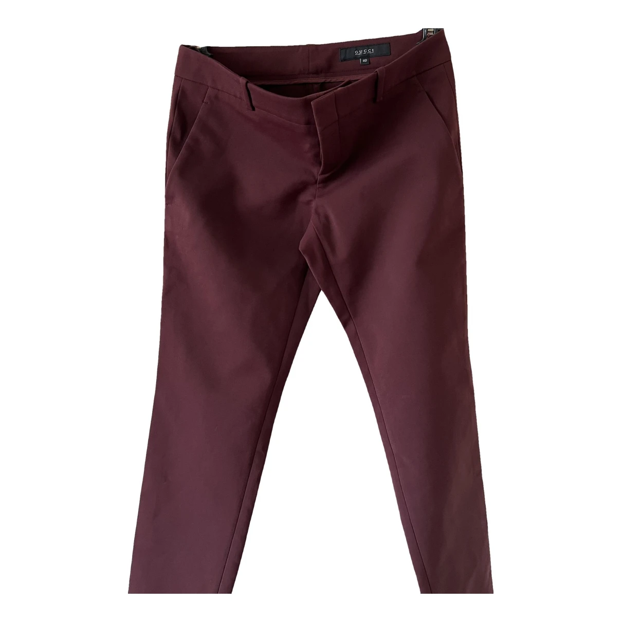 Pre-owned Gucci Carot Pants In Burgundy