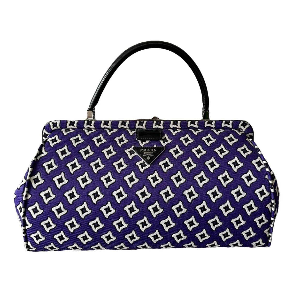 Pre-owned Prada Tessuto Leather Handbag In Purple