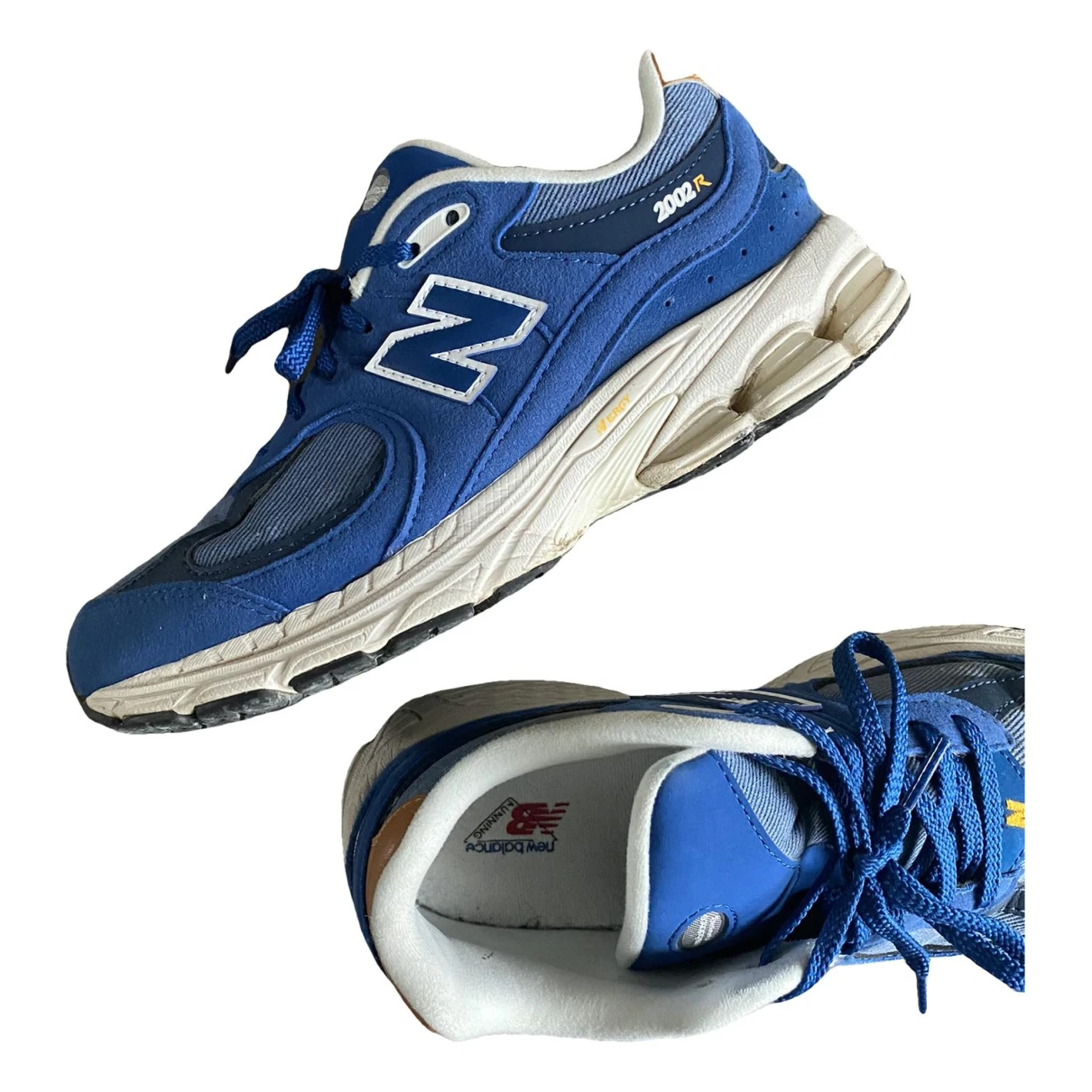 Pre-owned New Balance Leather Trainers In Blue