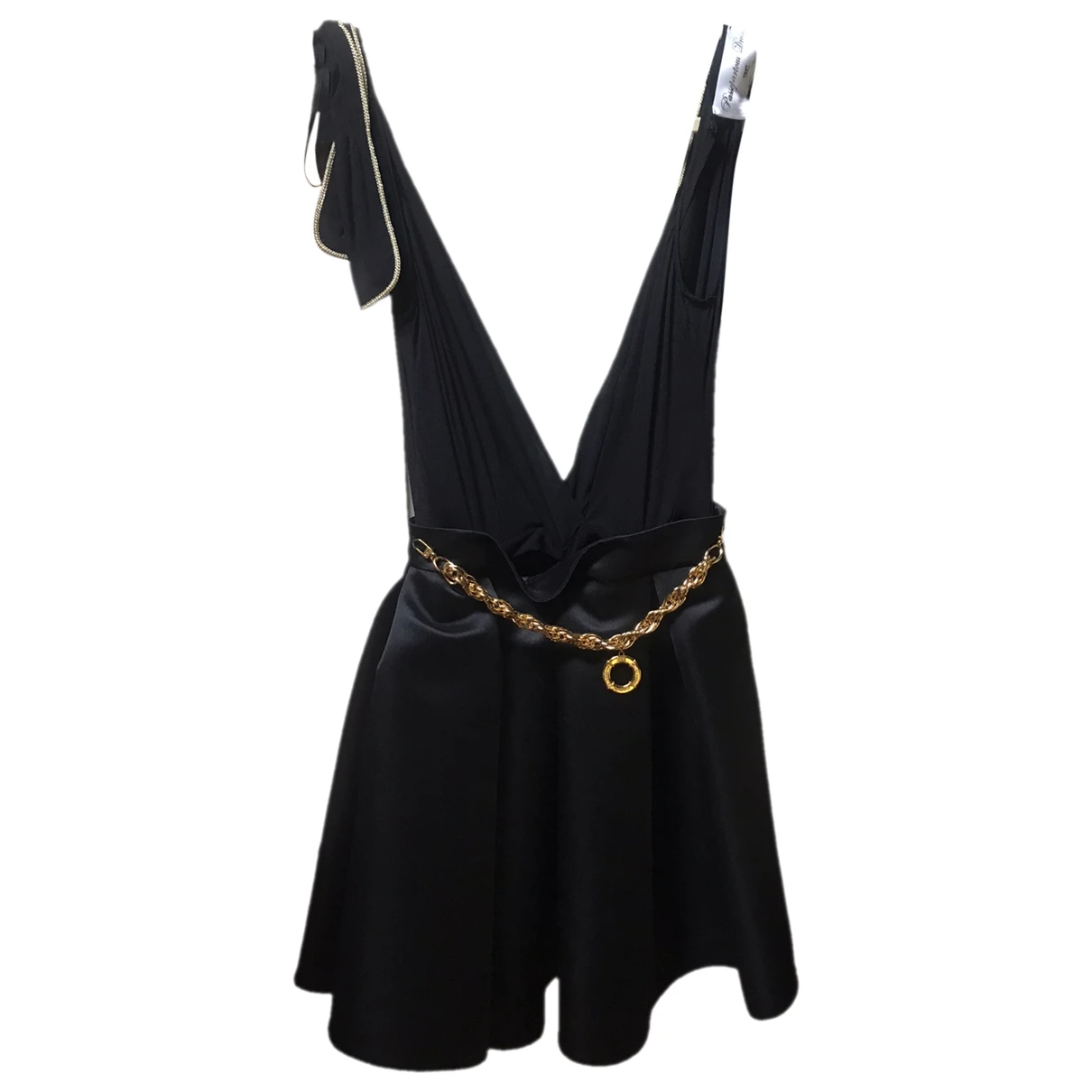 Pre-owned Elisabetta Franchi Mini Dress In Black