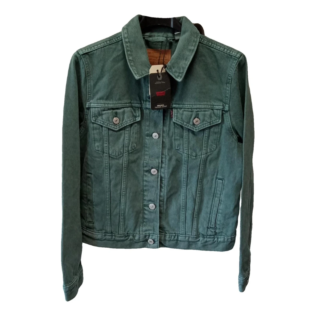Pre-owned Levi's Short Vest In Green