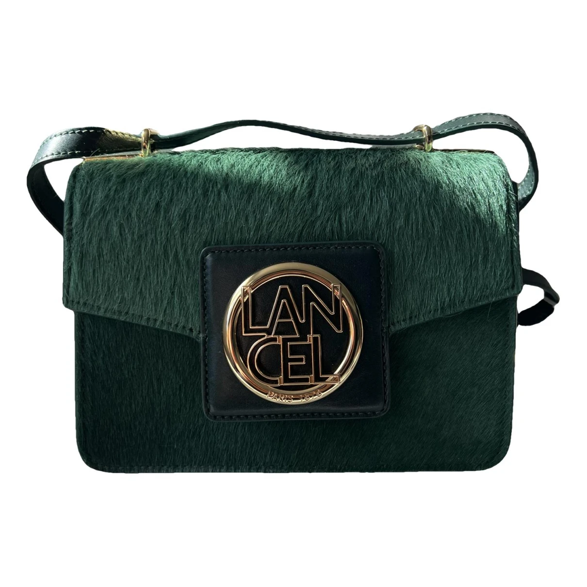 Pre-owned Lancel Leather Crossbody Bag In Green