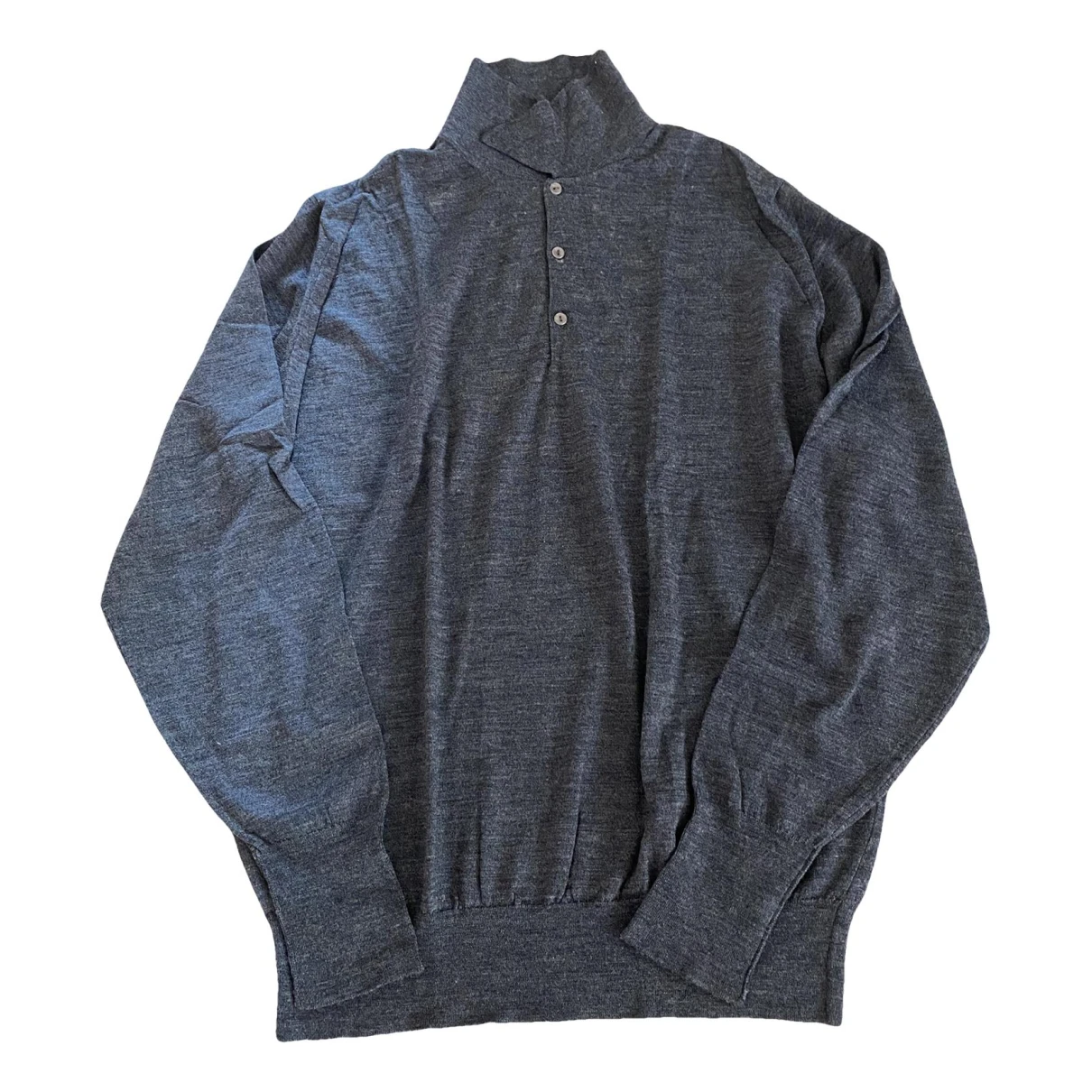 Pre-owned John Smedley Wool Sweatshirt In Grey