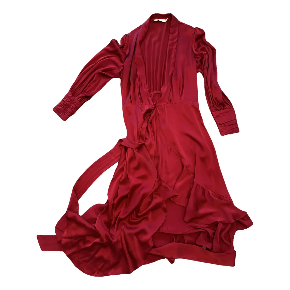Pre-owned Zimmermann Silk Mid-length Dress In Red