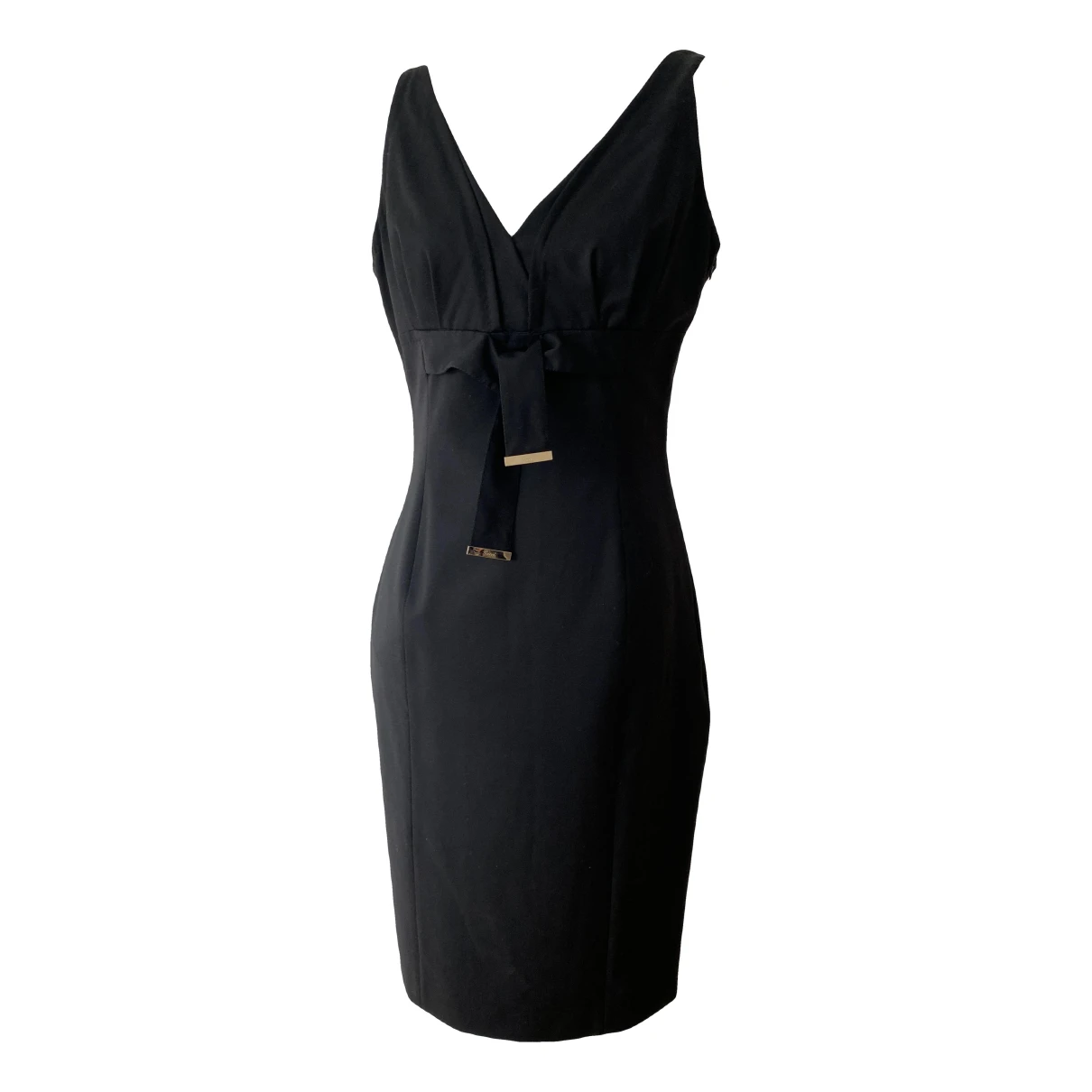 Pre-owned Gucci Wool Mid-length Dress In Black