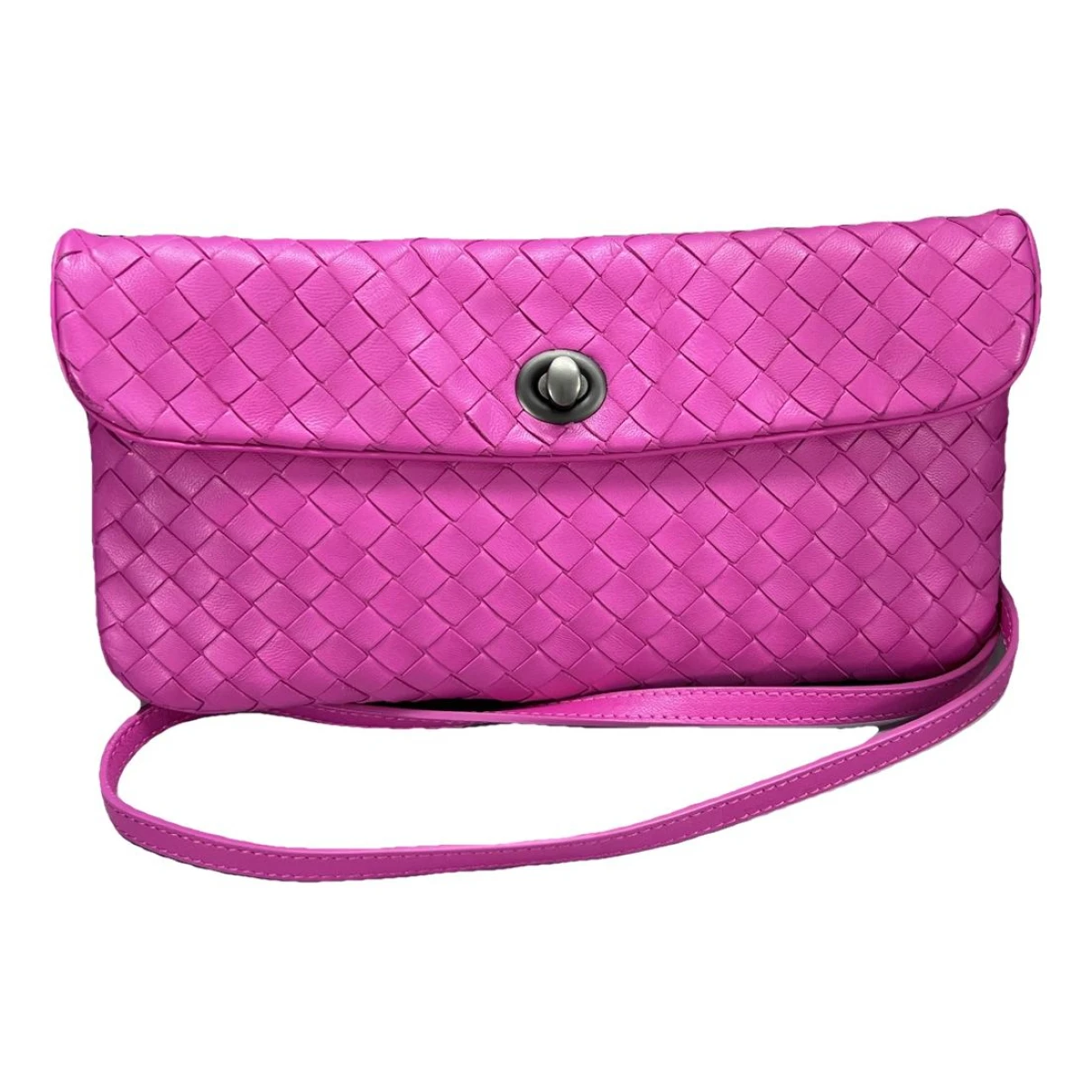 Pre-owned Bottega Veneta Leather Crossbody Bag In Pink