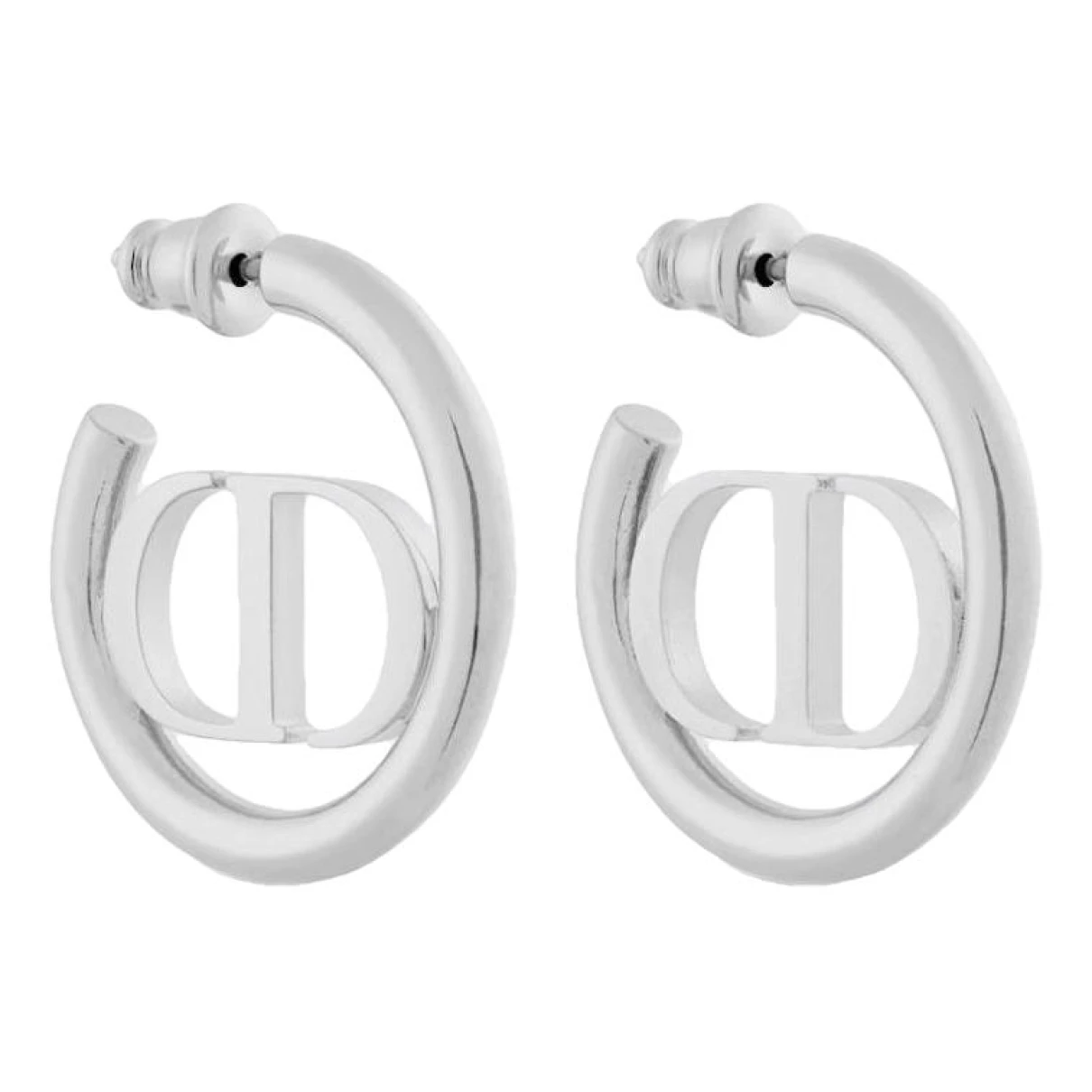 Pre-owned Dior 30 Montaigne Silver Earrings