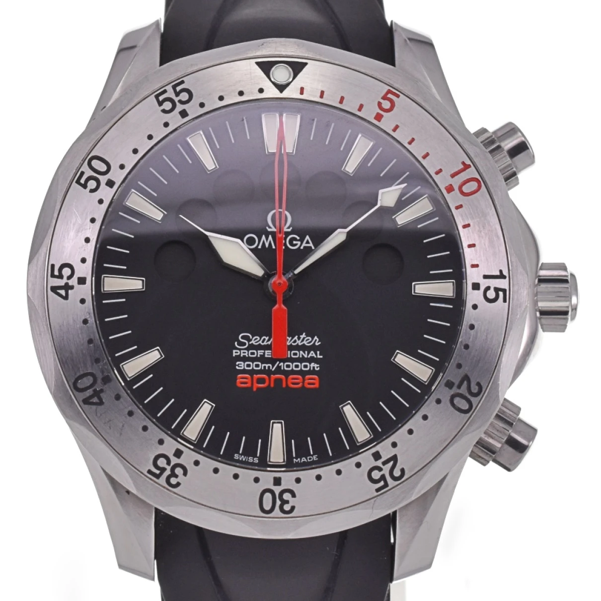 Pre-owned Omega Seamaster Watch In Black