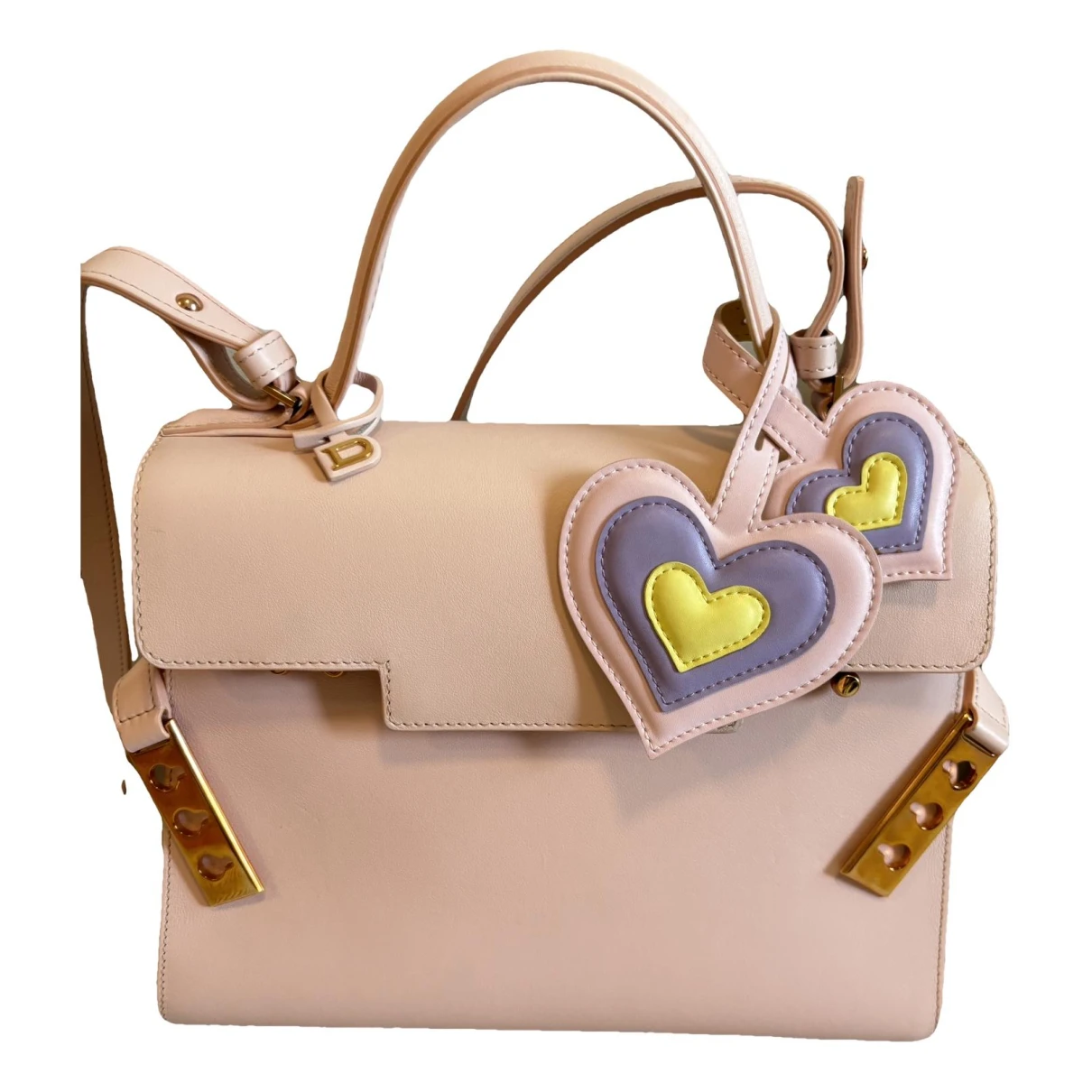 Pre-owned Delvaux Tempête Leather Handbag In Pink