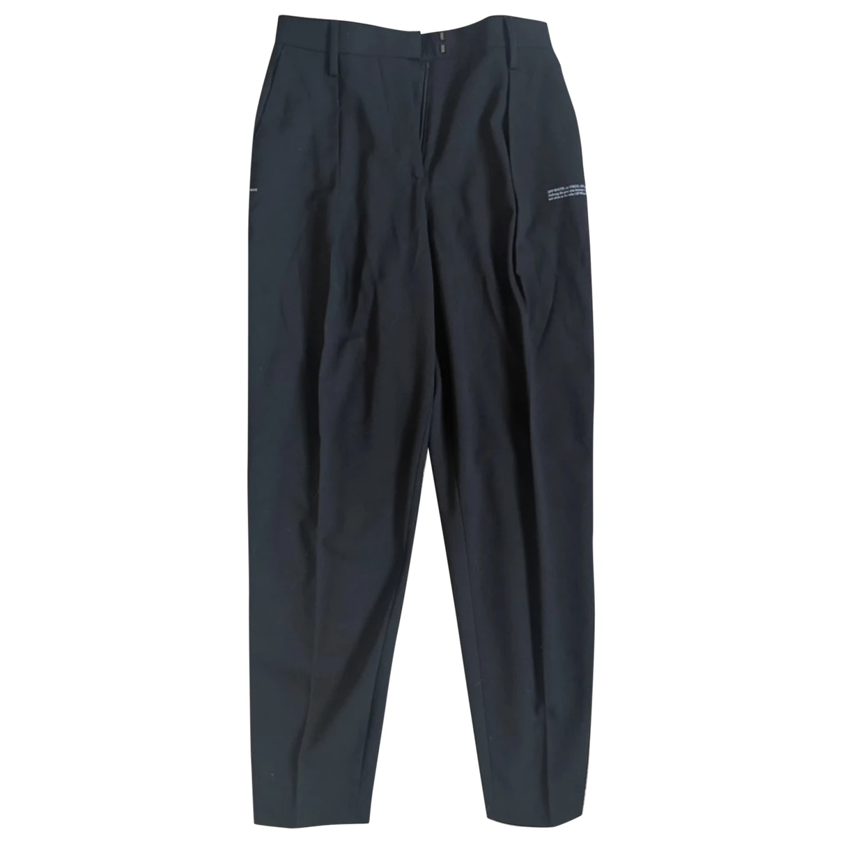 Pre-owned Off-white Wool Chino Pants In Black