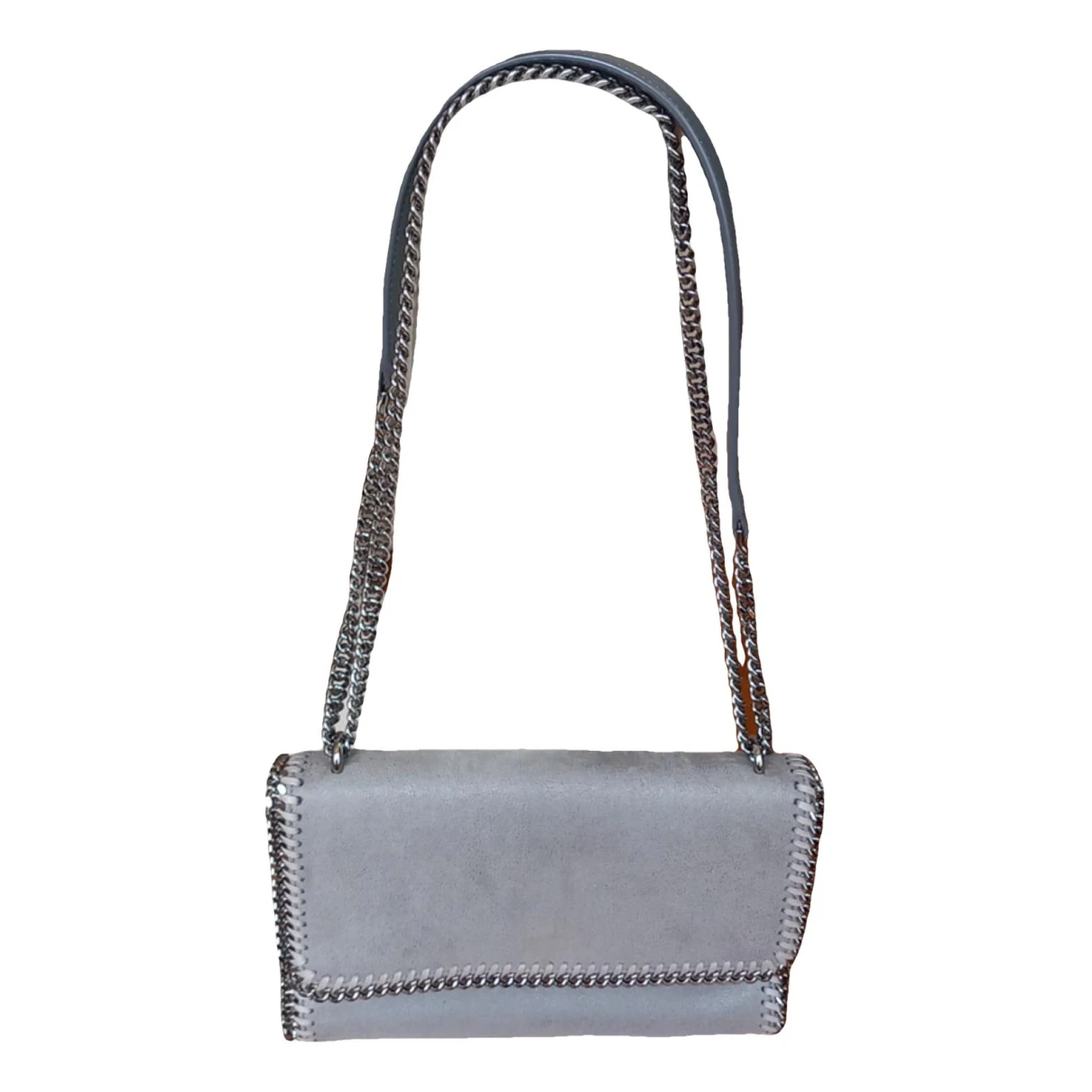 Pre-owned Stella Mccartney Vegan Leather Crossbody Bag In Grey
