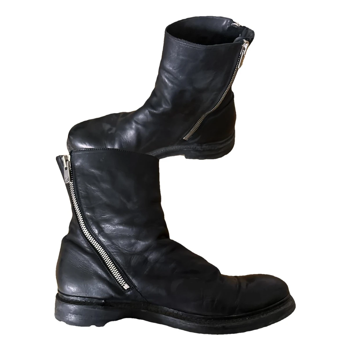 Pre-owned The Last Conspiracy Leather Boots In Black