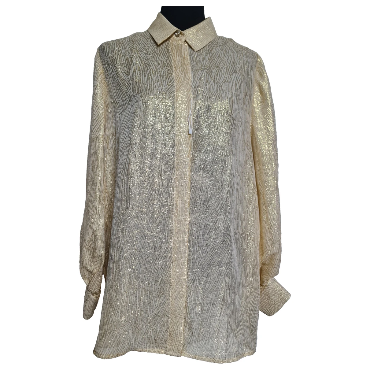 Pre-owned Max Mara Silk Blouse In Gold