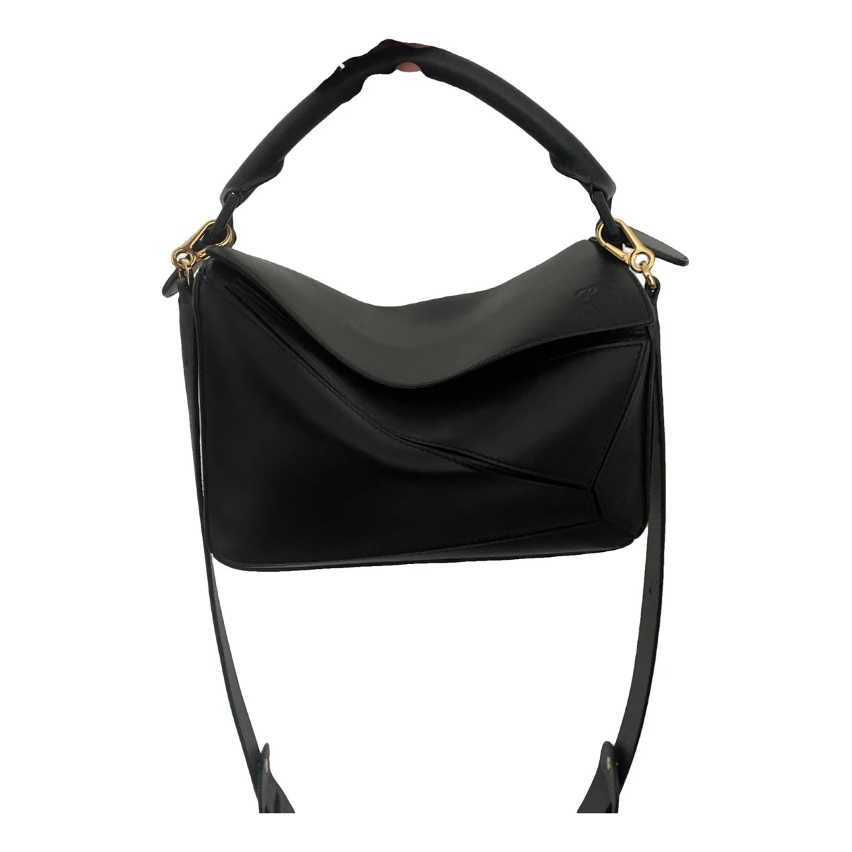 Pre-owned Loewe Puzzle Leather Handbag In Black