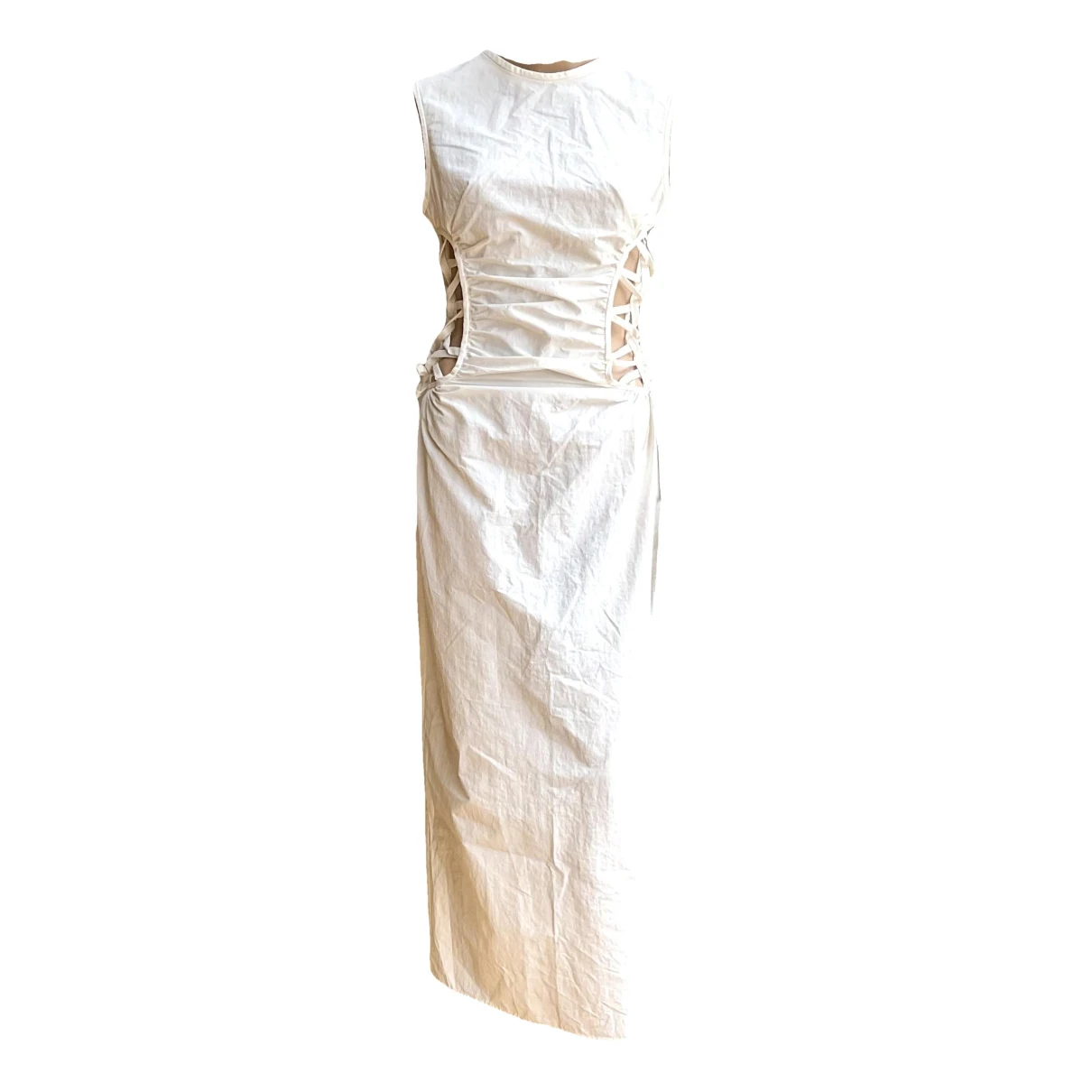 Pre-owned Christopher Esber Maxi Dress In White