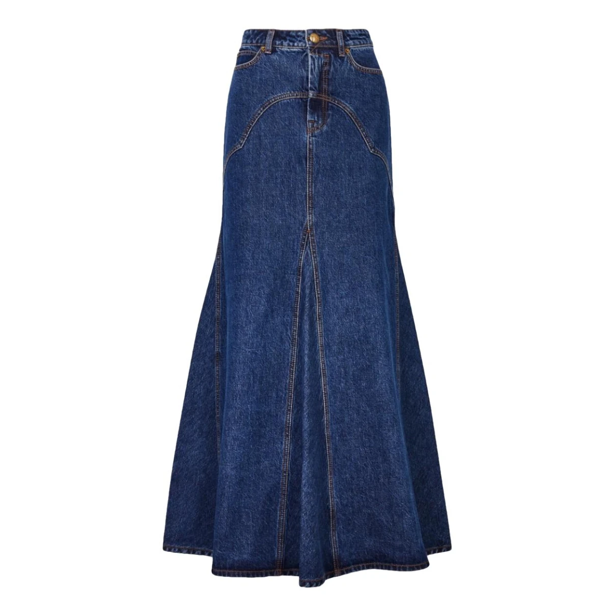 Pre-owned Zimmermann Maxi Skirt In Blue