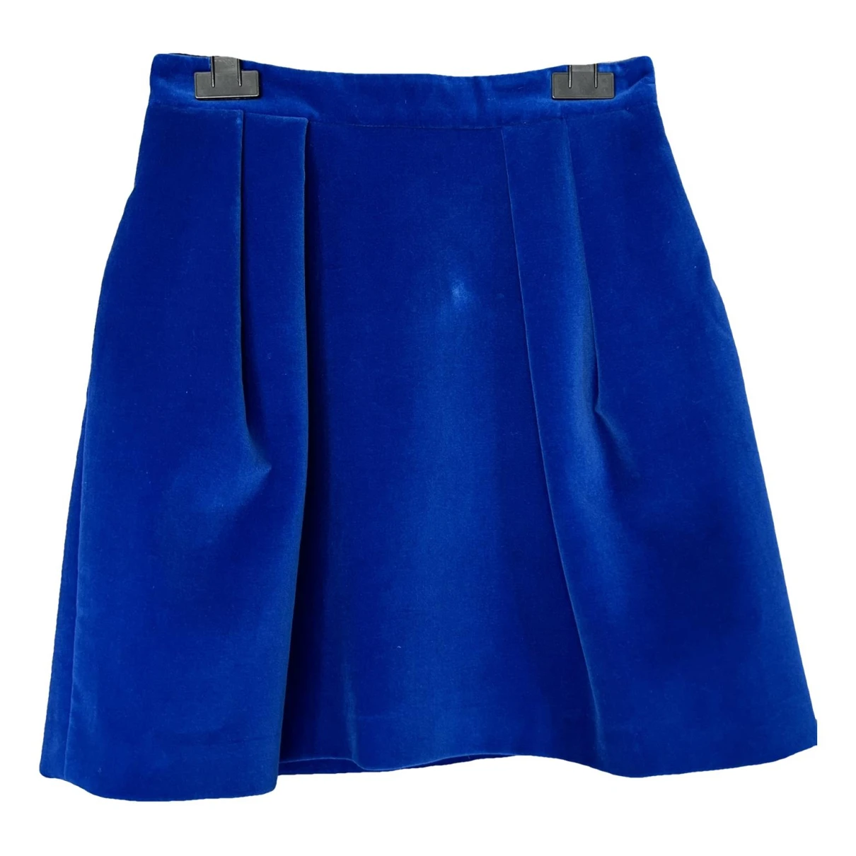 Pre-owned Msgm Velvet Mini Skirt In Blue