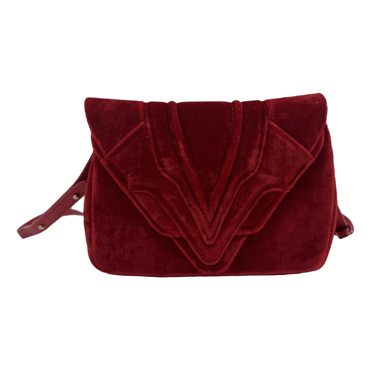 Pre-owned Elena Ghisellini Velvet Handbag In Red