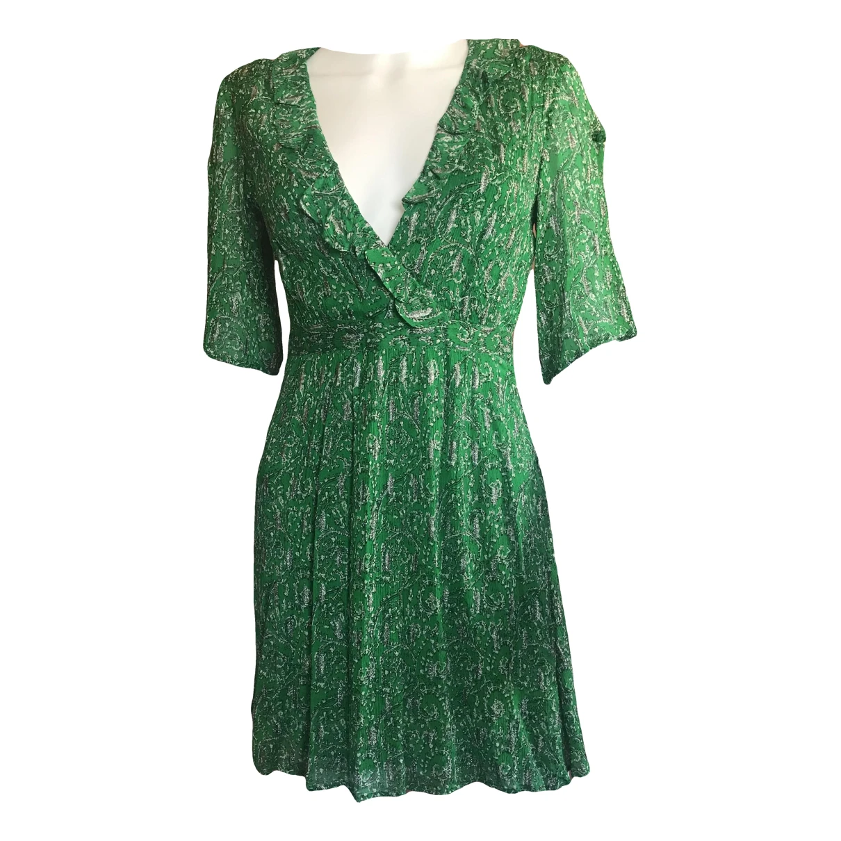 Pre-owned Ba&sh Mini Dress In Green