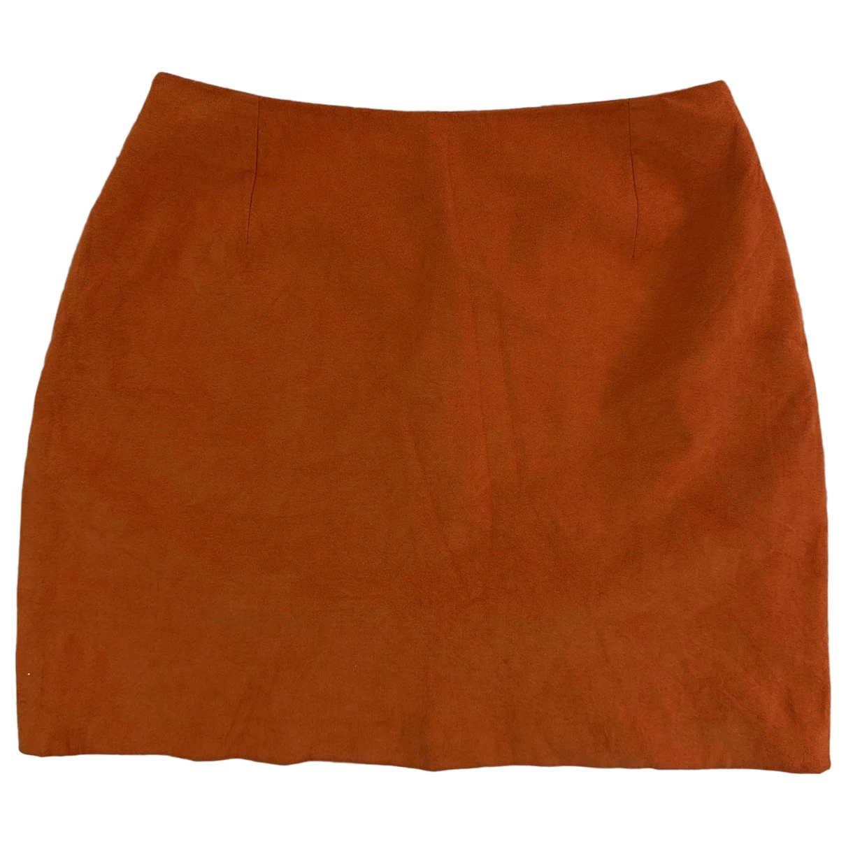 Pre-owned Versus Velvet Mini Skirt In Orange