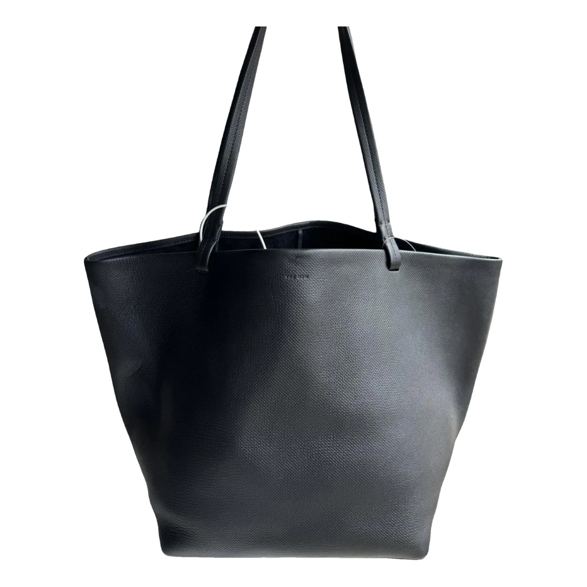 Pre-owned The Row Park Three Leather Tote In Black
