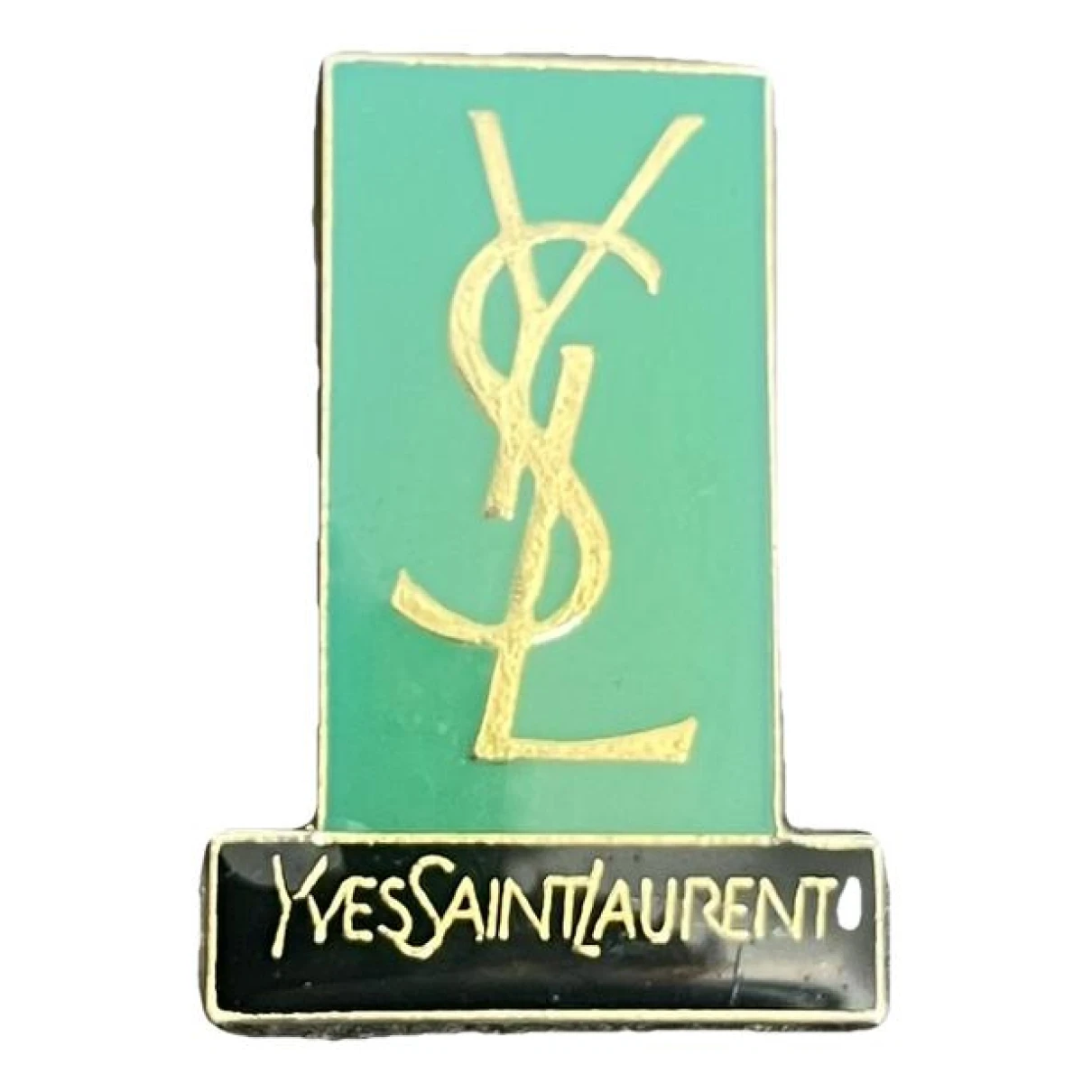 Pre-owned Saint Laurent Pin & Brooche In Green