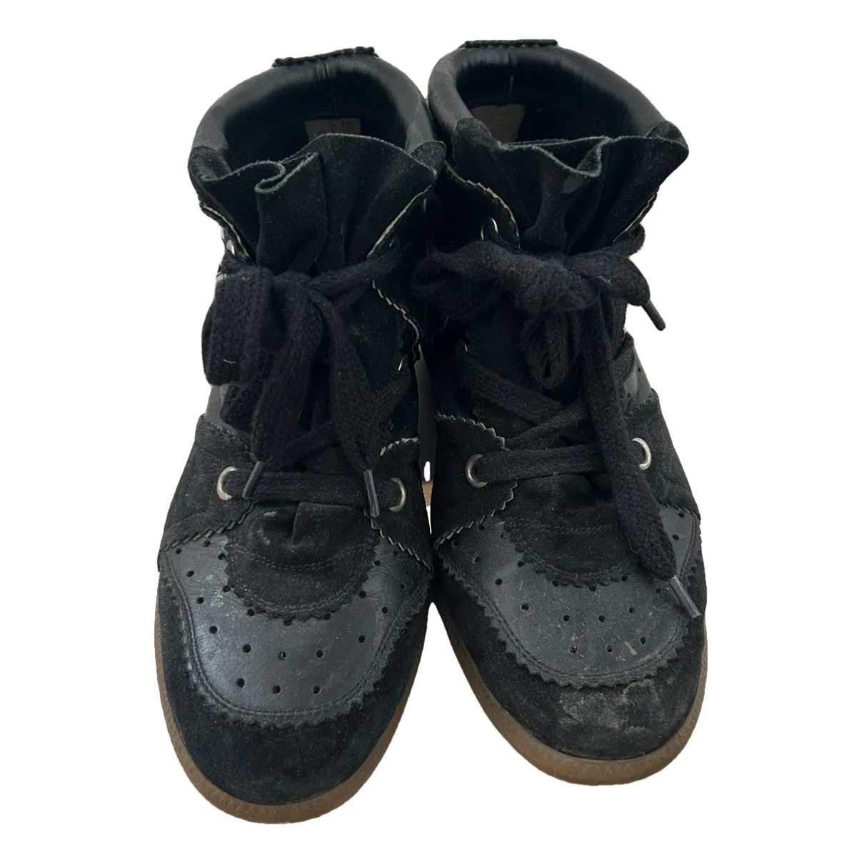 Pre-owned Isabel Marant Bobby Trainers In Black
