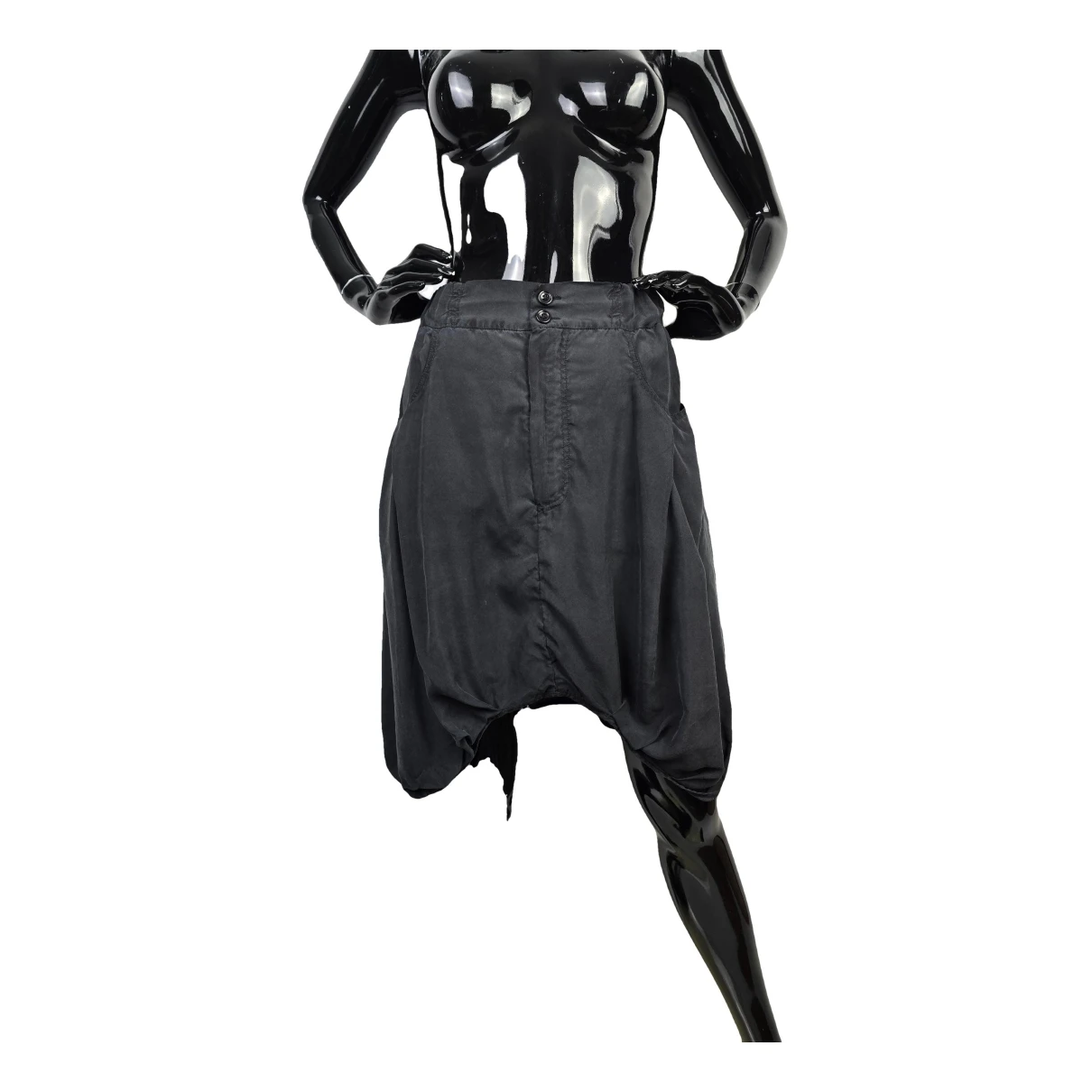 Pre-owned Henrik Vibskov Silk Mid-length Skirt In Black