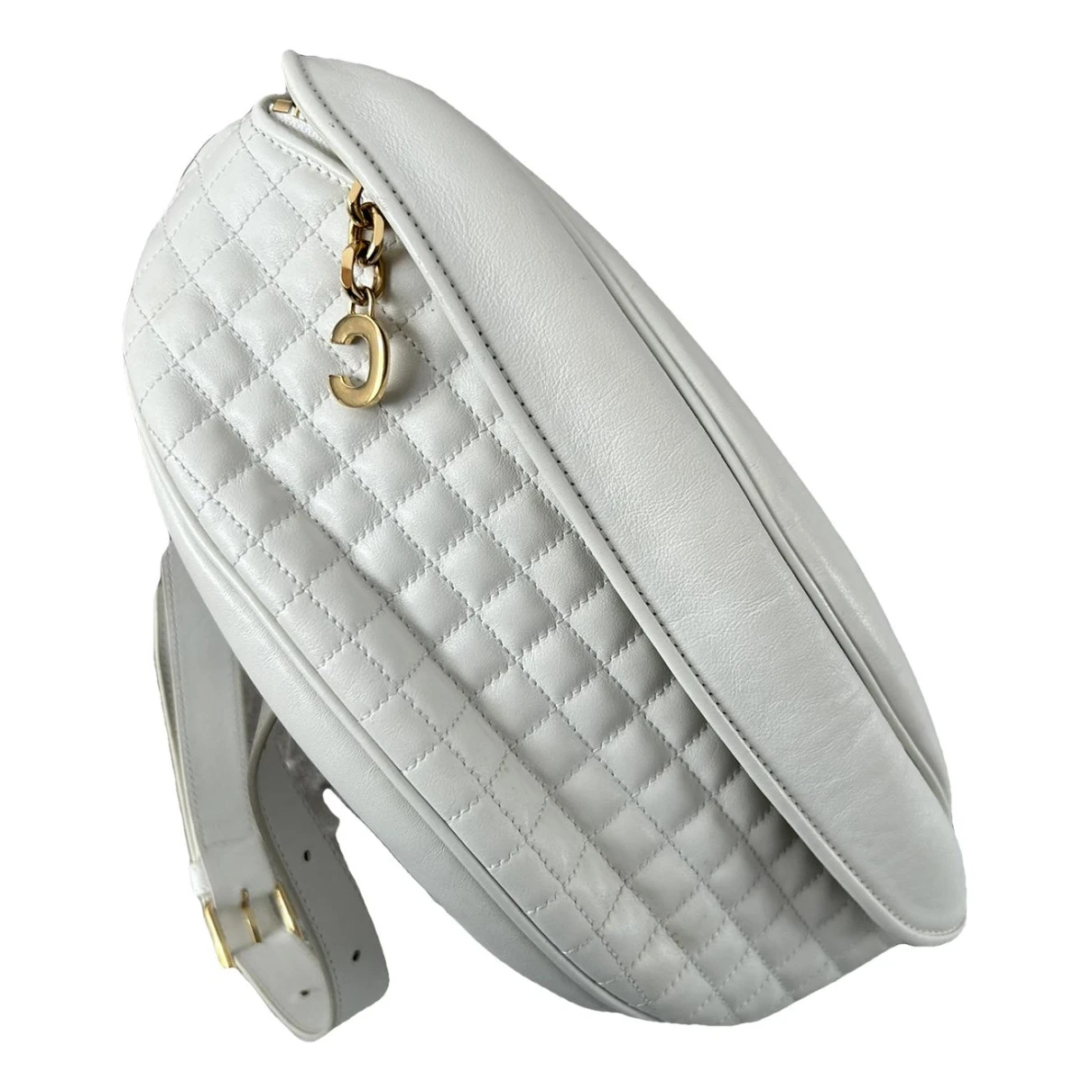 Pre-owned Celine Charm Leather Crossbody Bag In White