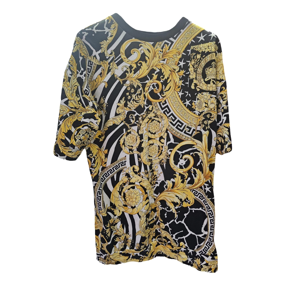 Pre-owned Versace Mini Dress In Gold