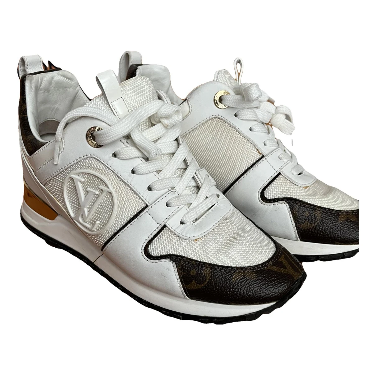 Pre-owned Louis Vuitton Vinyl Trainers In White