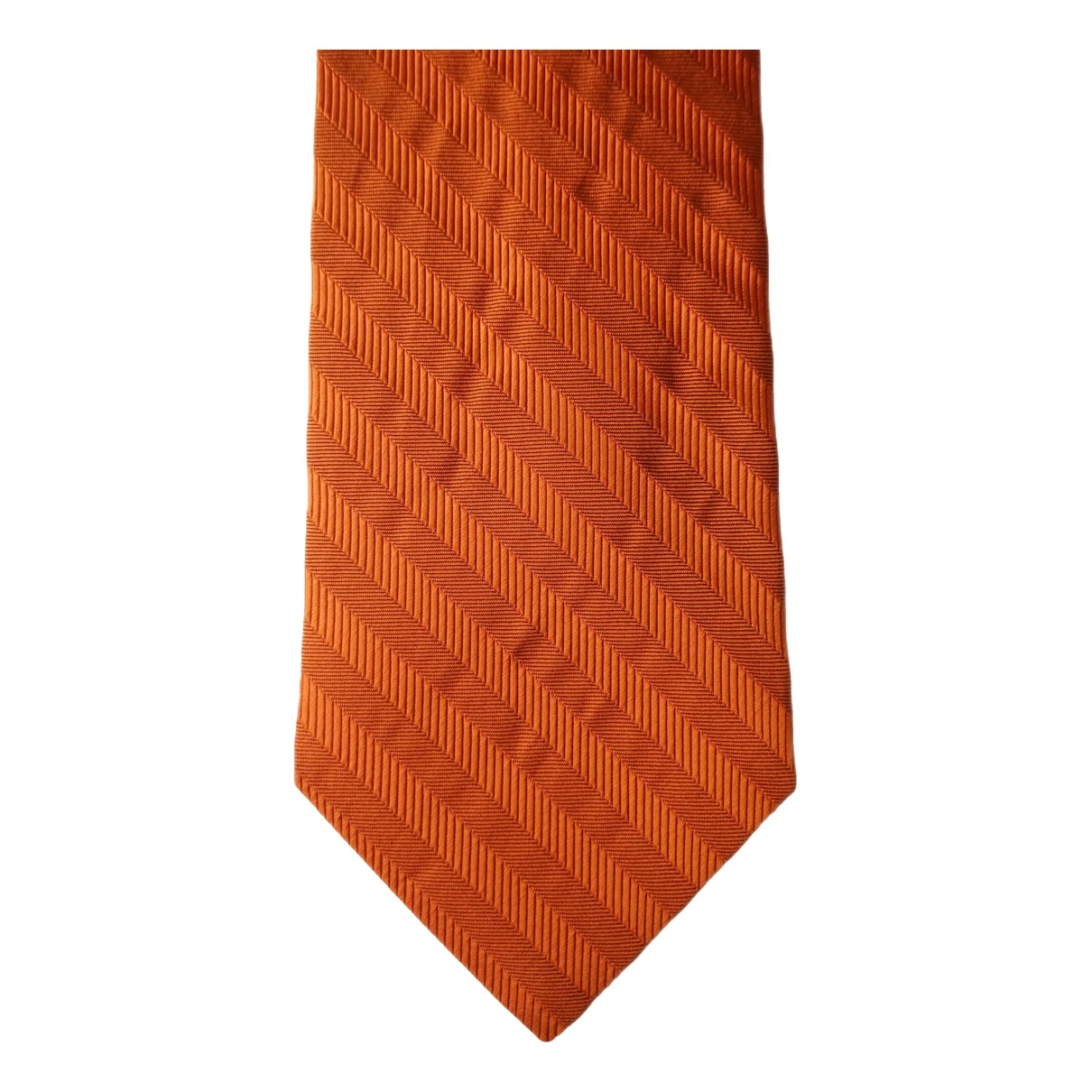 Pre-owned Etro Silk Tie In Orange