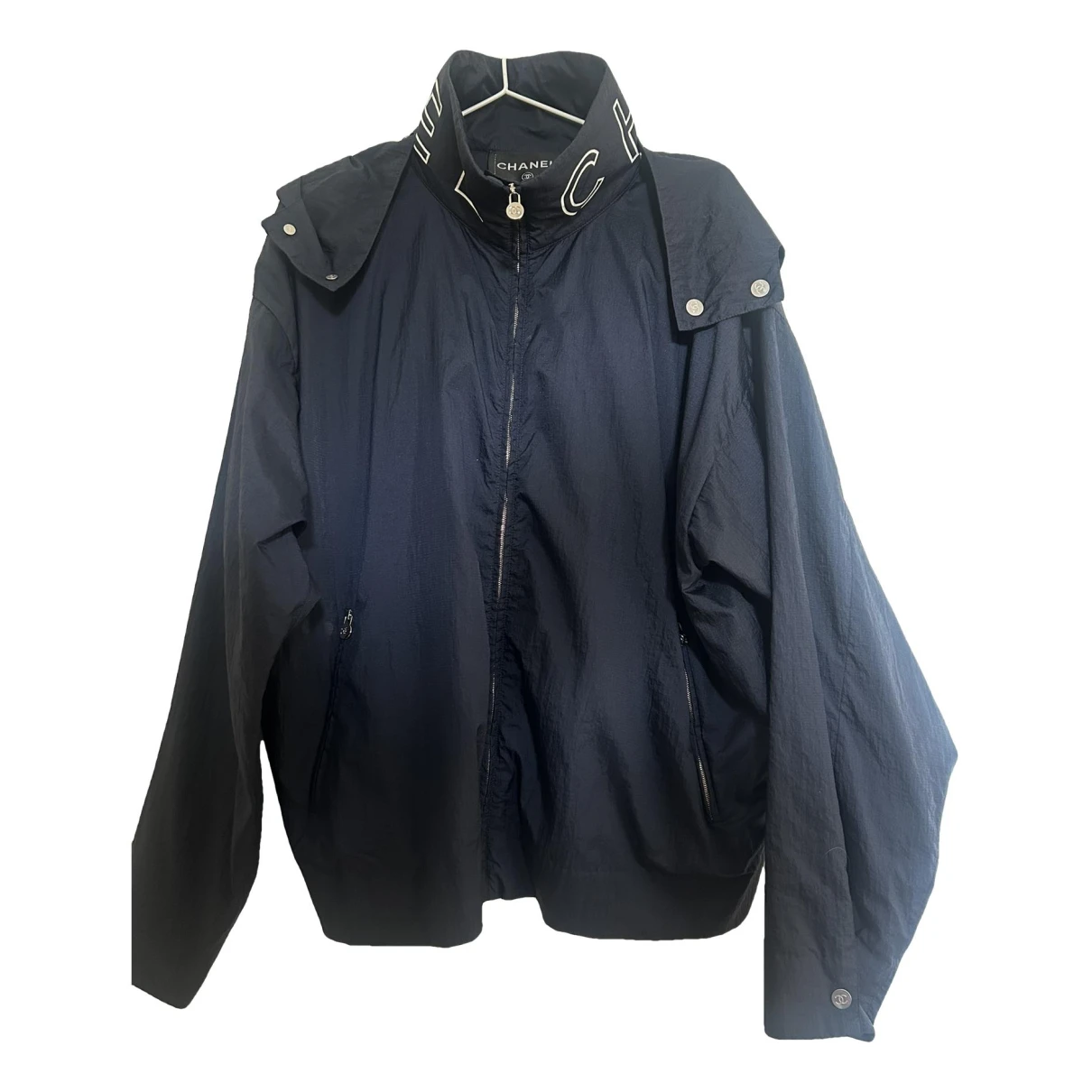 Pre-owned Chanel Biker Jacket In Navy