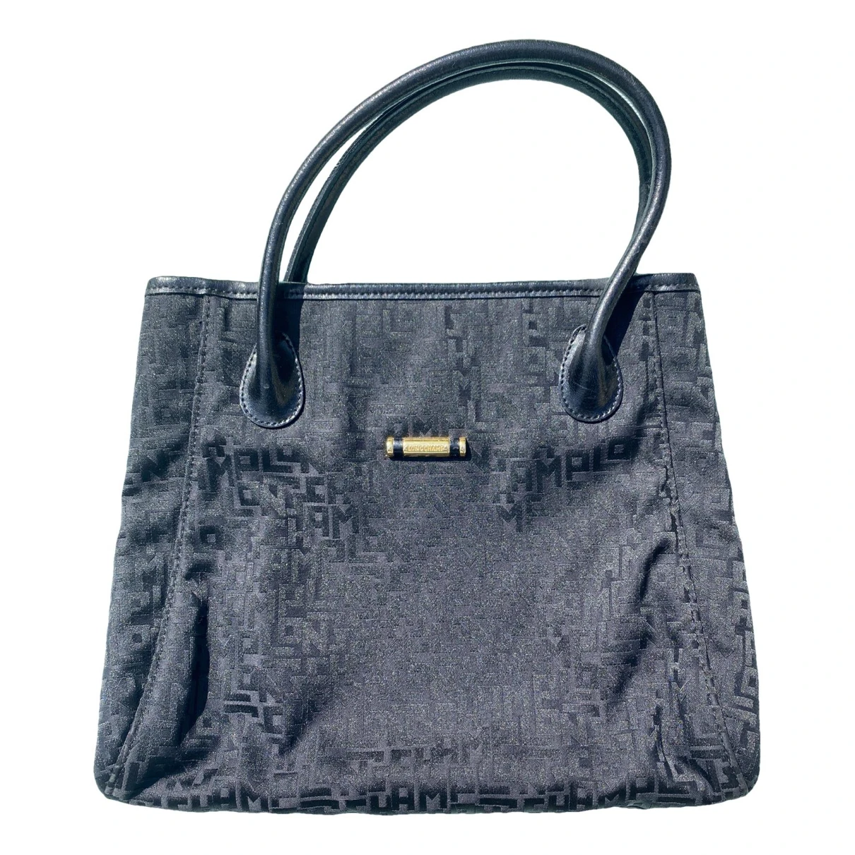 Pre-owned Longchamp La Voyageuse Leather Handbag In Black