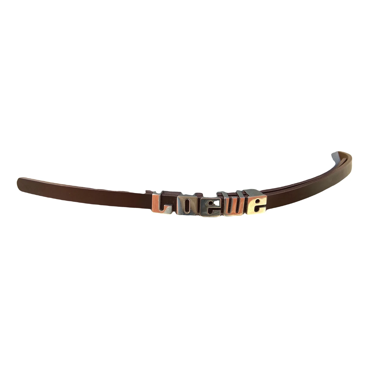 Pre-owned Loewe Leather Belt In Brown