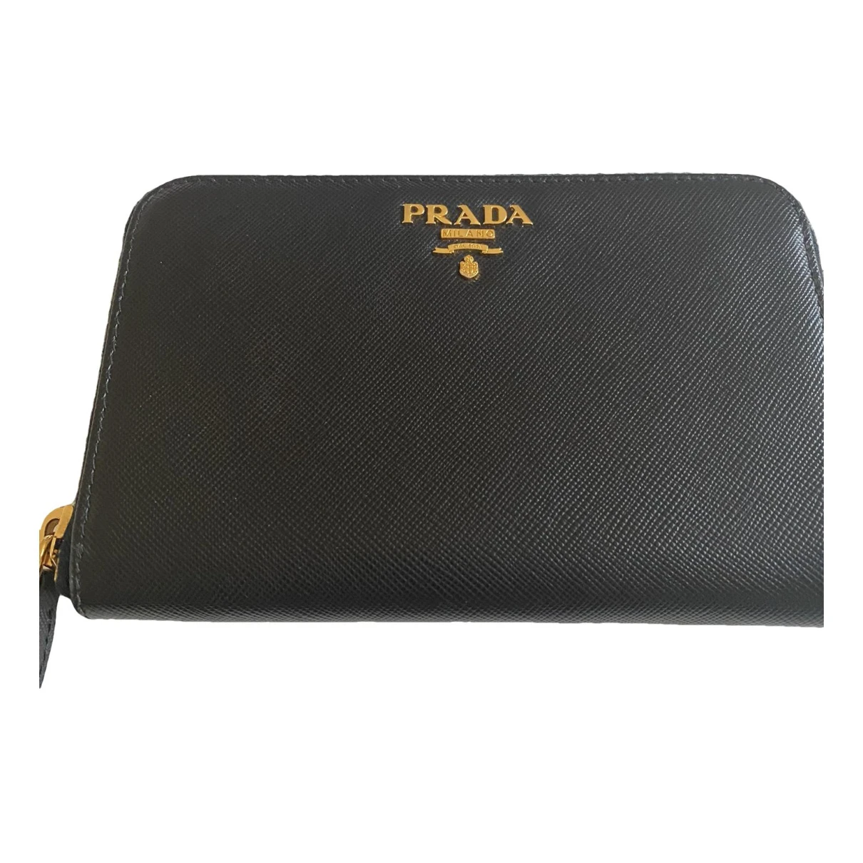 Pre-owned Prada Leather Wallet In Black
