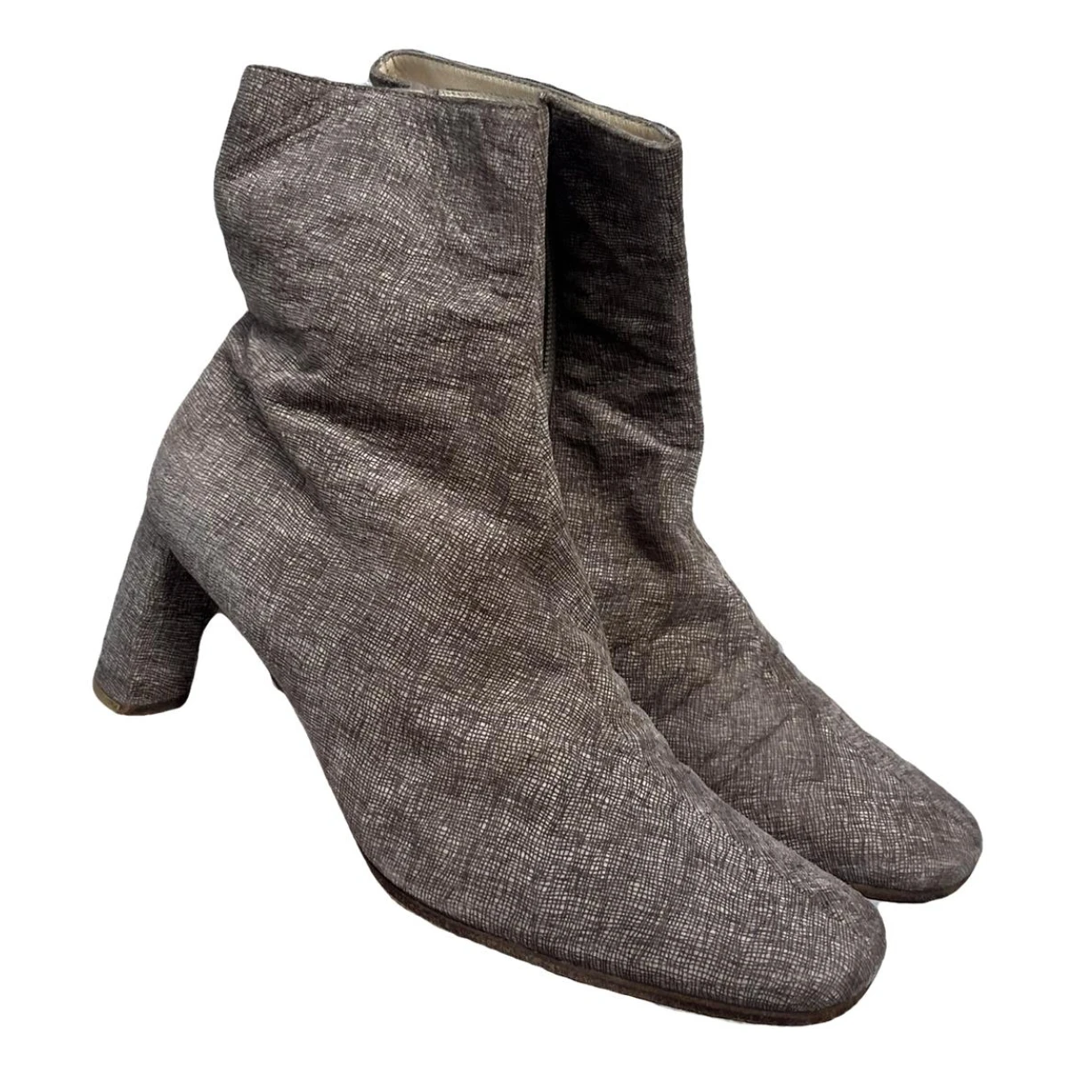 Pre-owned Ann Demeulemeester Cloth Boots In Camel