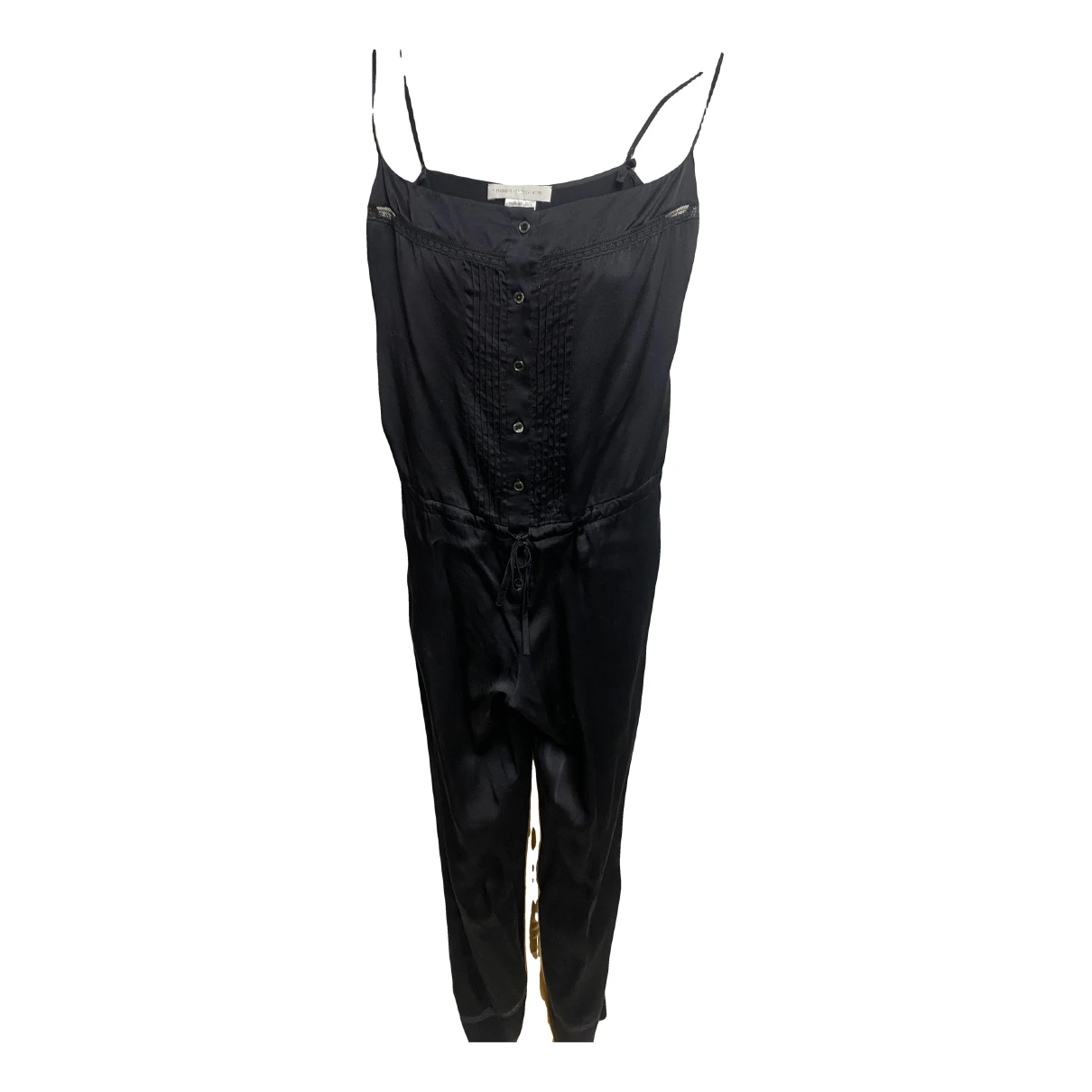 Pre-owned Paco Rabanne Silk Jumpsuit In Black