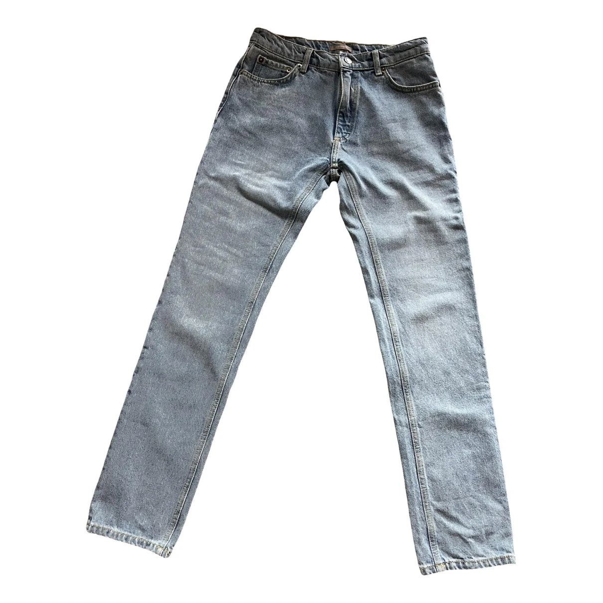 Pre-owned 12 Storeez Straight Jeans In Blue