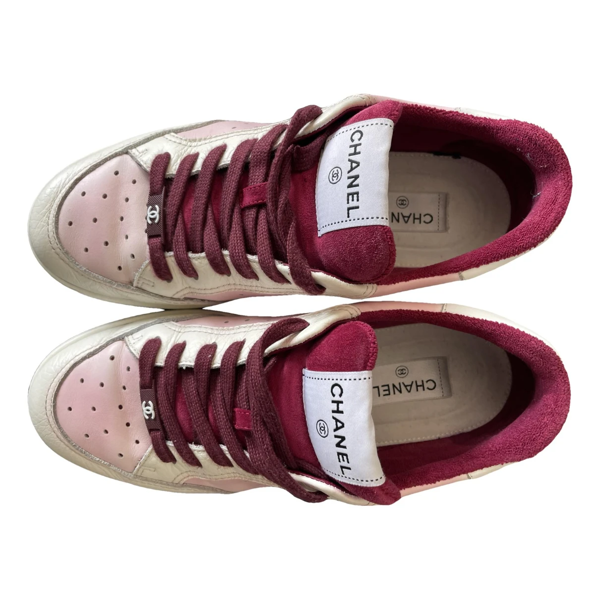 Pre-owned Chanel Leather Low Trainers In Multicolour