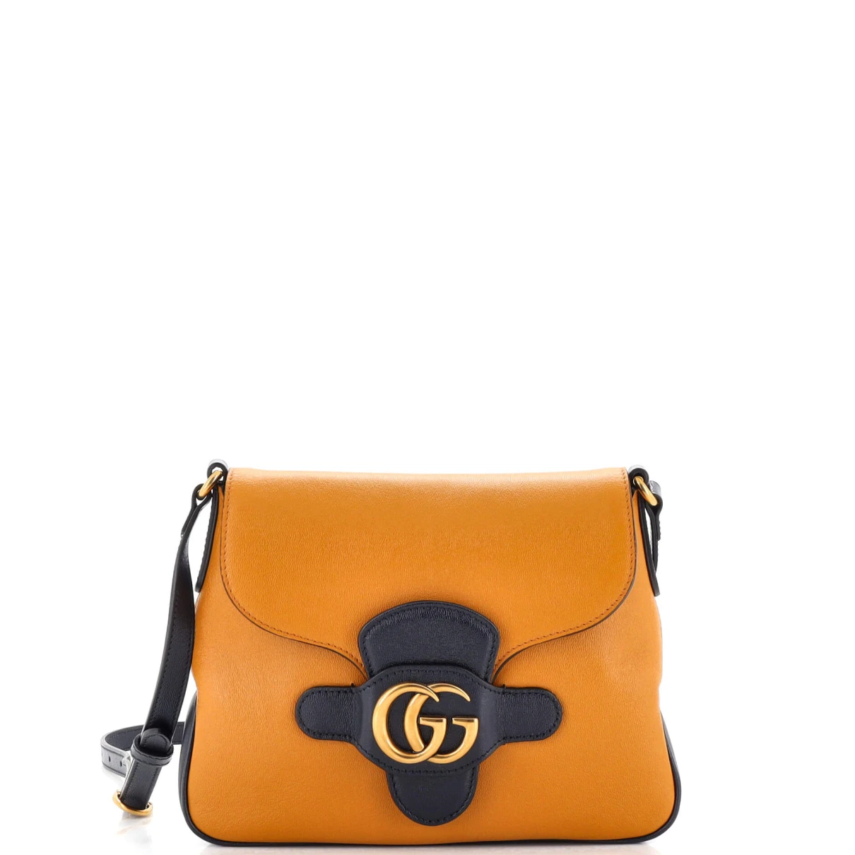 Pre-owned Gucci Leather Handbag In Yellow