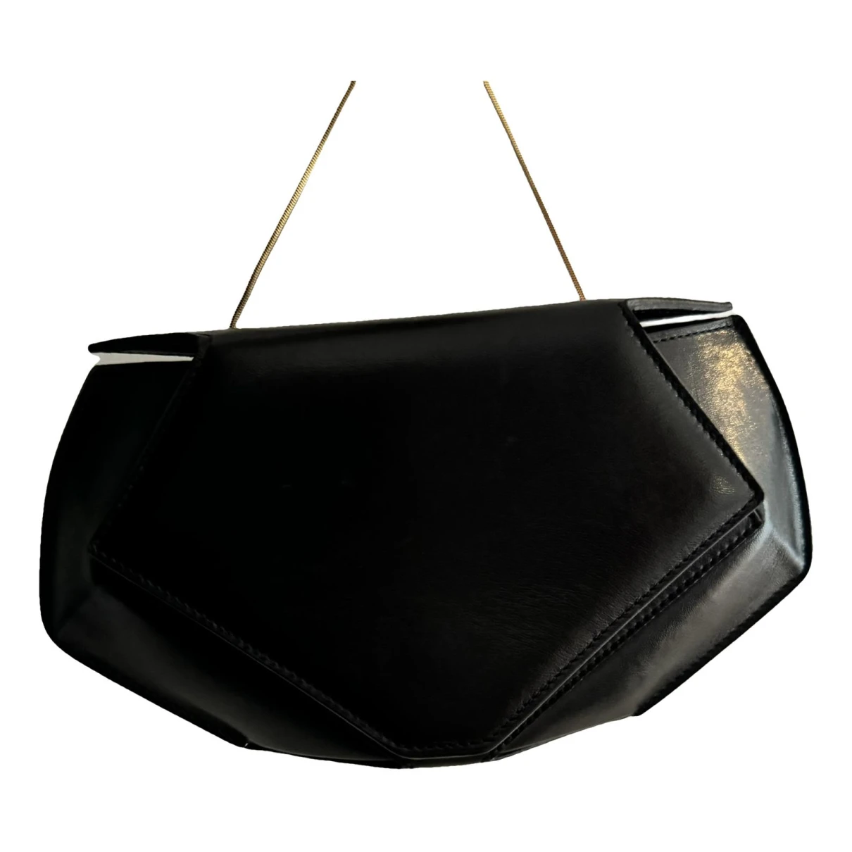 Pre-owned The Row Leather Clutch Bag In Black