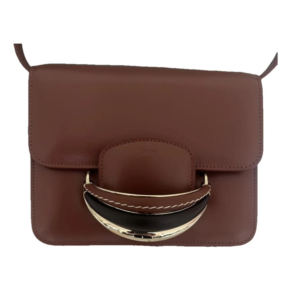 Pre-owned Chloé Kattie Leather Crossbody Bag In Brown