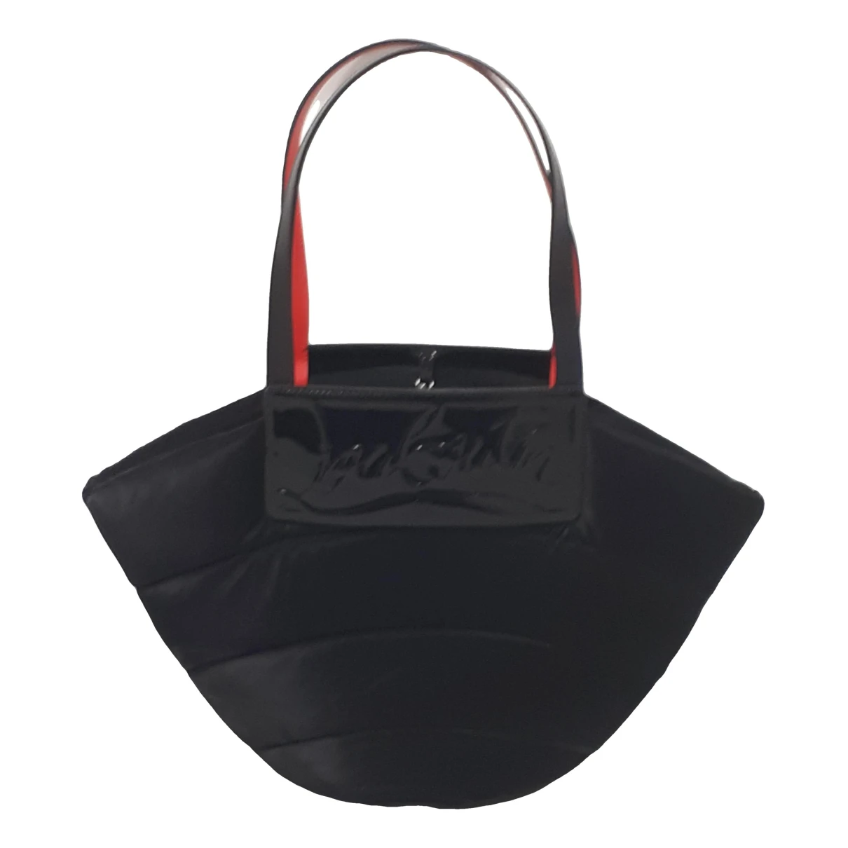 Pre-owned Christian Louboutin Silk Handbag In Black